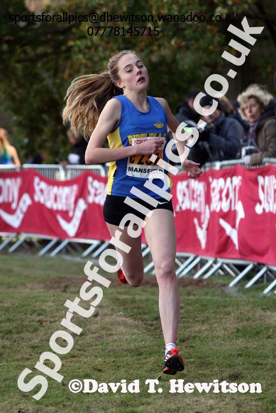 Junior women, 2016 National Cross Cpuntry Relays, Berry Hill Park, Mansfield. Photo: David T. Hewitson/Sports for All Pics